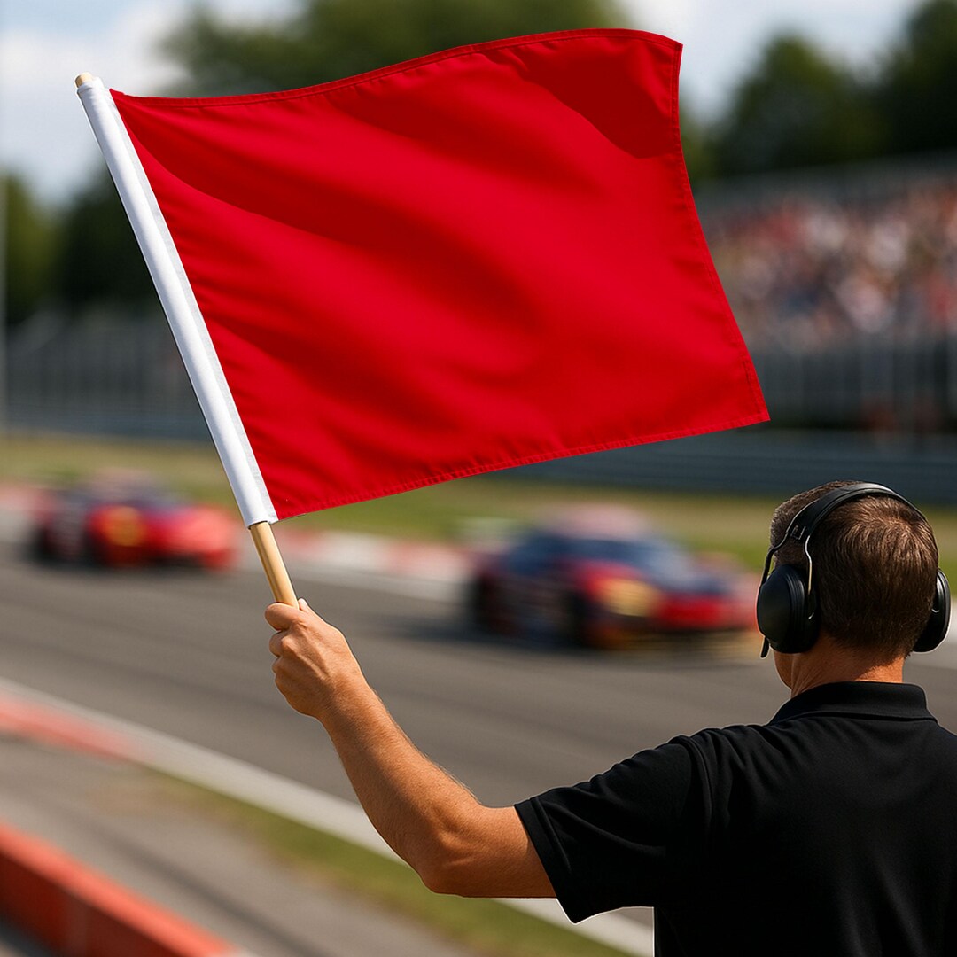 Red Racing Flag Nylon – Stop Race Track Flags for Motorsport, Auto ...