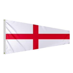 May include: A white flag with a red cross, representing the flag of England.