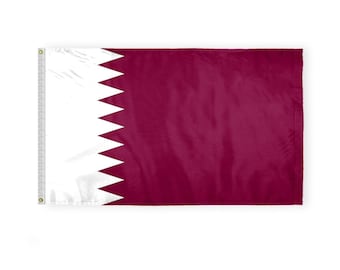 Qatar National Flag: 200D Nylon, Indoor/Outdoor, Multiple Sizes