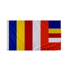 Promopatriot Buddhist Buddhism Buddhists Religious Flags Nylon 200D For Monastery Home  Buddha Peace Brass Grommets - Many Styles & Sizes