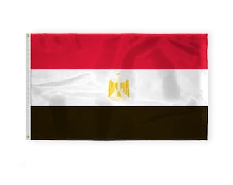 Egyptian National Flag: 200D Nylon with Brass Grommets