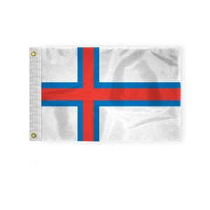 Faroe Islands Flag: 200D Nylon with Brass Grommets 12"x18"in