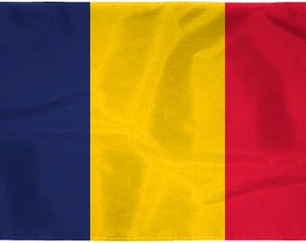 Bandera nacional de Chad: nailon 200D con ojales de latón