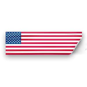3"x10" USA Bumper Sticker for cars - USA American Flag Decal Bumper Sticker - USA Static Clings Removable and Reusable
