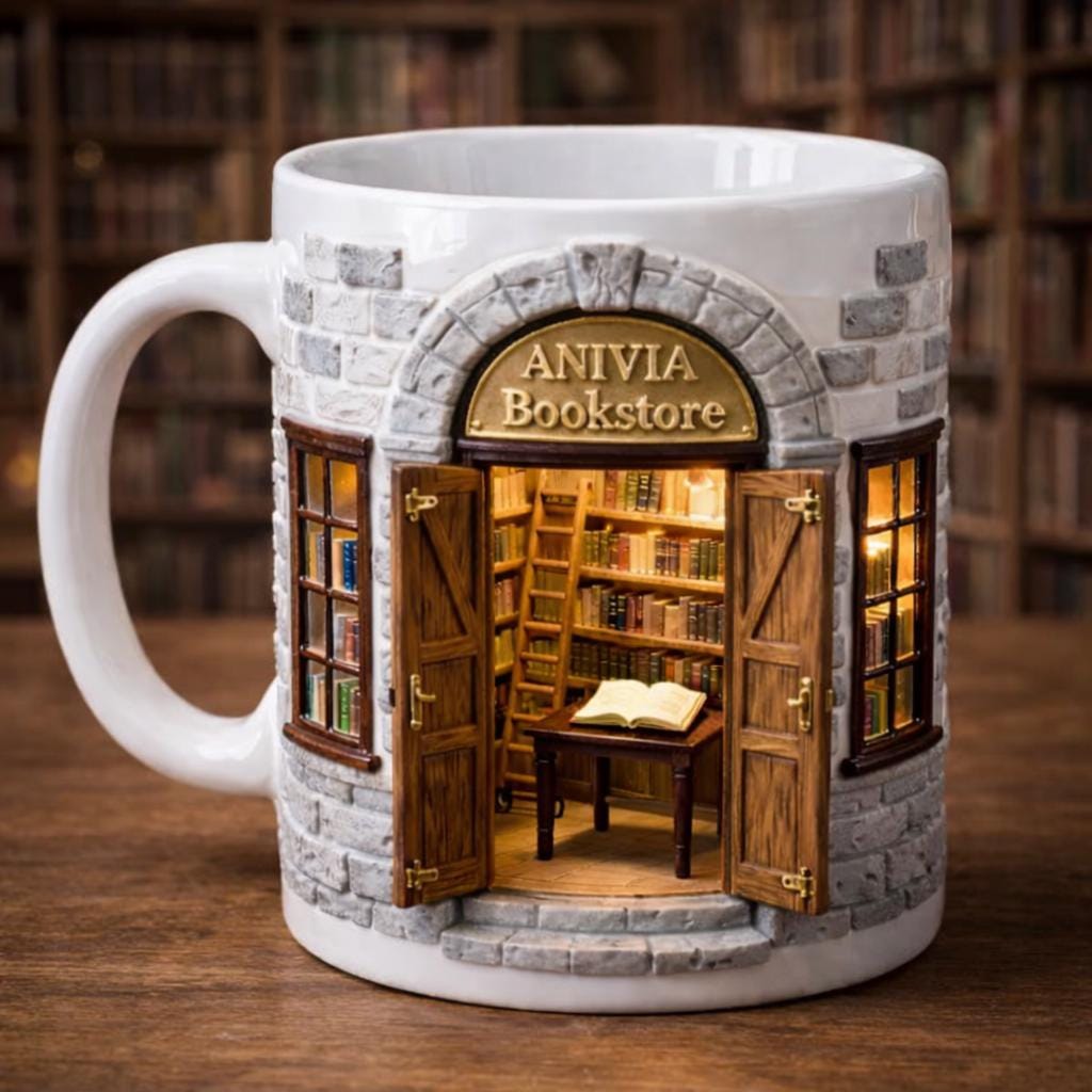 Discover Personalized Bookstore Mug, Custom Library Coffee Cup, Book Lover Gift, Cozy Reading Mug