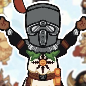 Dark Souls Solaire of Astora Sticker Waterproof Vinyl 1.5&quot; Video Game Soulsborne
