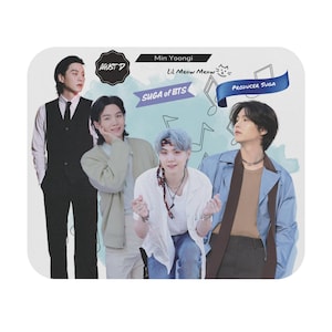 Suga von BTS Mauspad, Min Yoongi, Agust D, K-Pop Decor, BTS Merch, Perfektes Geschenk für BTS Army