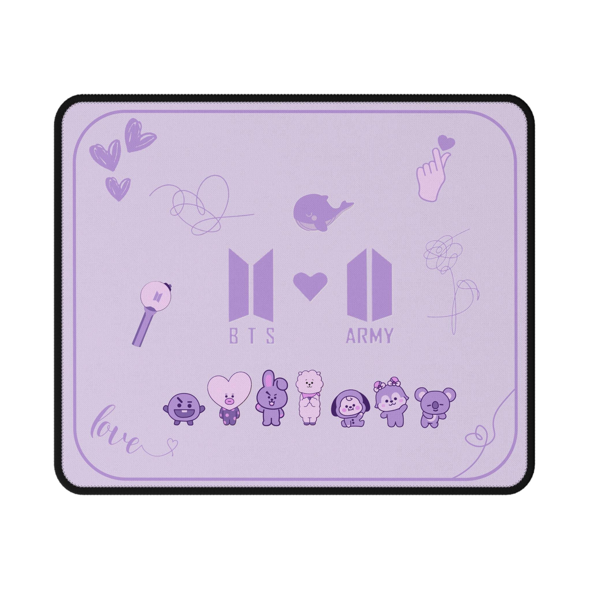 BTS and Army Purple Mouse Pad, Purple, K-pop Gifts, Gaming Desk Pad ...