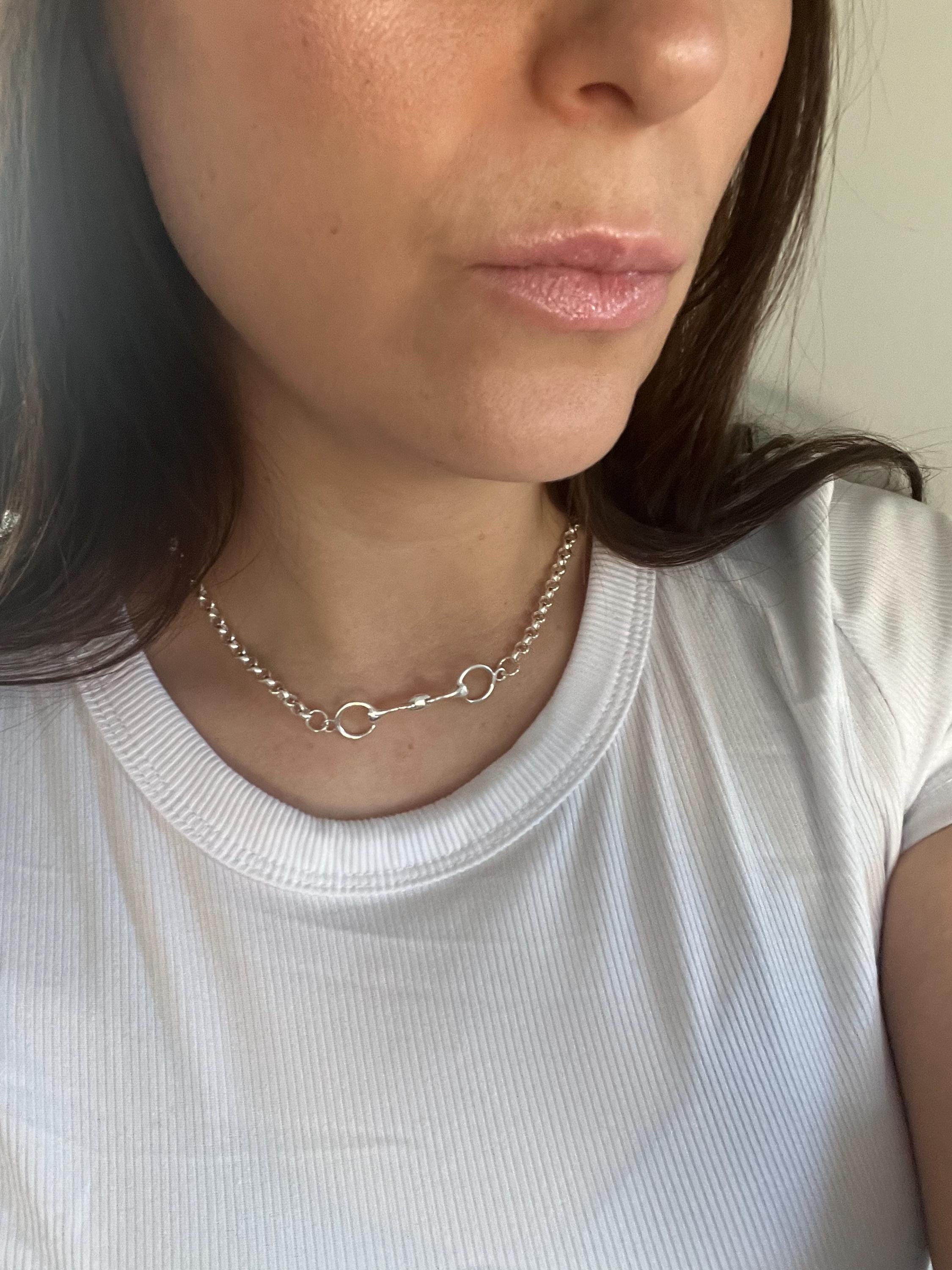 【JUHA】HORSEBIT CHOKER Sterling Silver Horsebit Choker Necklace, Equestrian Jewelry