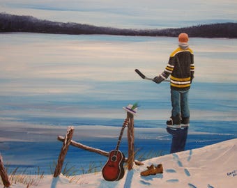 Buy One Get Any Print Free - On Frozen Pond - A Tribute to Gord Downie - Tragically Hip - Print