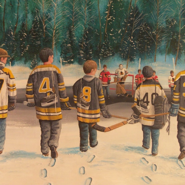 Buy One Get Any Print Free - Boston Bruins - "Rematch - 2013 Stanley Cup" - Print - Bobby Orr, Cam Neely, Raymond Bourque