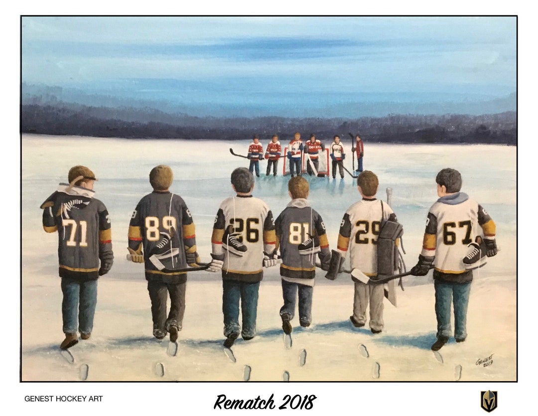 Vegas Golden Knights Rematch 2018 NHL Hockey Painting Poster — free download