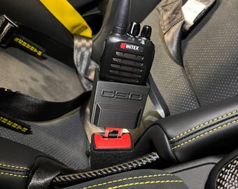 Soporte para walkie-talkie Mitex para cinturón de seguridad