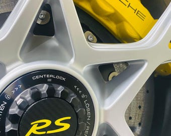 Tapas centrales con cierre central para Porsche RS GT3 GTS Turbo, efecto arenado.