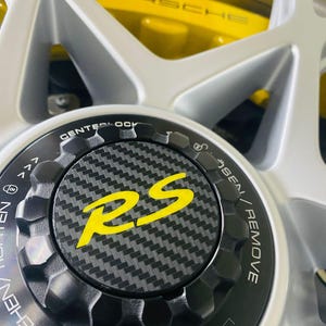 Carbon Fiber Effect Center Lock Wheel Caps - Porsche RS GT3 Turbo GTS