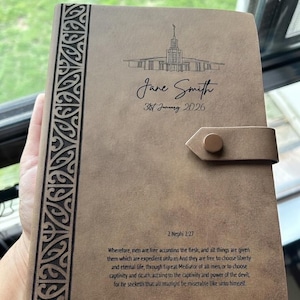 A5 Personalised Notebook, Custom Journal, Unique Stationery Gift, LDS Missionary, Christian Prayer Book