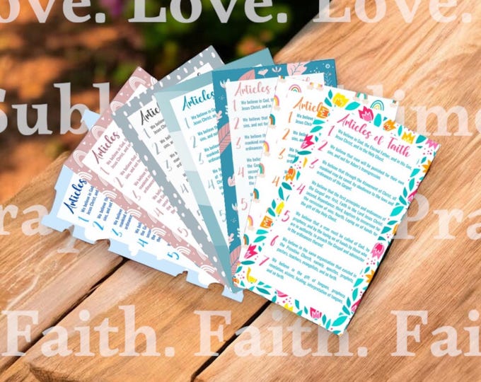 LDS Articles of Faith Cards – Pocket-Sized Scripture Reference | Primary Gift, Baptism Gift, Missionary Tool | Latter-day Saint Resource