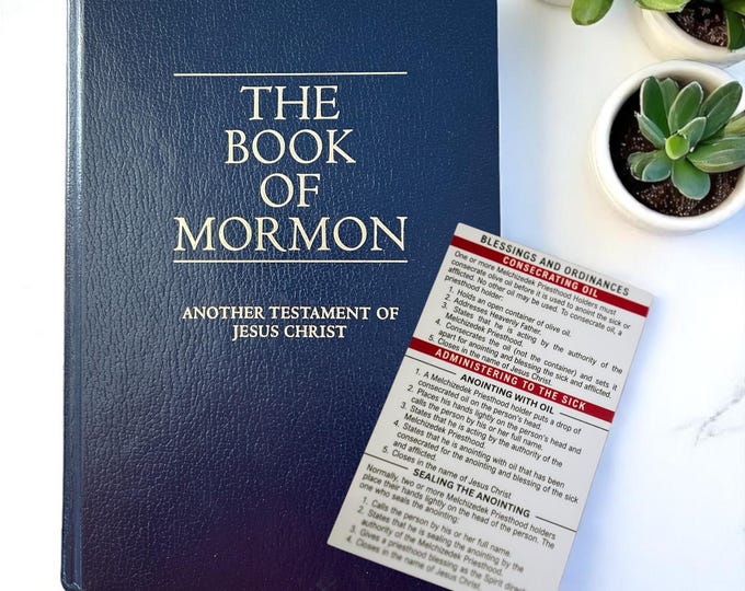 LDS Priesthood Ordinance Cards – Pocket Reference Cards | Anointing, Blessings & More | Durable Ministering Tool | Missionary Gift