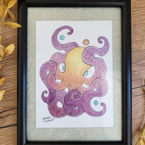 Octopus Watercolor Art Print