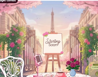Summer Floral Stream Overlay Package | Cottagecore Twitch Chat Widget (Digital Download)