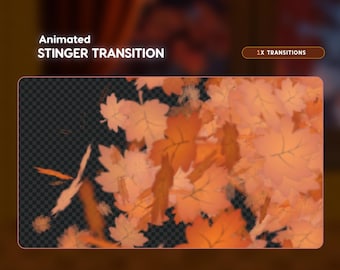 Twitch Animated Autumn Leaf Stream Transition Overlay (Digital Download)