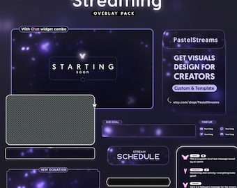 Butterfly Twitch Overlay Package | Animated - VTuber Stream Package | Alerts, Panels, Screens, Webcam Borders