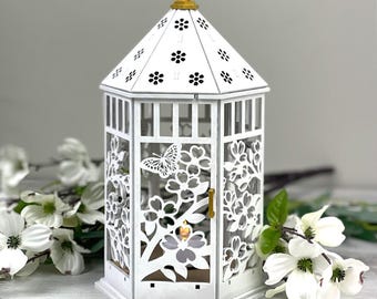 Dogwood Flower Lantern SVG | Laser Cut Luminary File (11x5.75 inch)
