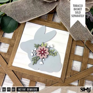 Spring Easter Bunny Interchangeable Insert Laser File | Easter Bunny SVG | Easter Laser Files | Spring Bunny Laser Cut File | SVG, dxf, eps