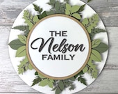 3D Family Name Sign SVG | Family Name Wooden Sign | Layered Family Name SVG | Laser Cut Leaves | Laser Cut Sign | Home Sign | SVG, dxf, eps