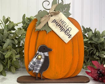 Pumpkin Shelf Sitter SVG | Standing Pumpkin Laser Cut File | Layered Pumpkin Laser File