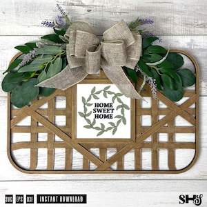 Interchangeable Tobacco Basket Sign SVG File: Laser Cut DIY Home Decor (Digital Download)