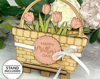 Mother's Day Gift Card Holder Laser Cut File | Mom's Day Gift | SVG, eps, dxf