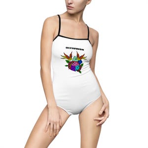 Vibrant Women's One-piece Swimsuit with Colorful Bird Design, Beachwear, Summer Swimwear, Pool Party Attire, Gift for Beach Lovers