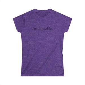 Unshakeable Women's Softstyle Tee - Motivational Shirt, Casual Wear, Gift for Friends, Positive Vibes, Everyday Comfort image 5
