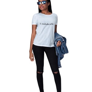 Unshakeable Women's Softstyle Tee - Motivational Shirt, Casual Wear, Gift for Friends, Positive Vibes, Everyday Comfort image 7