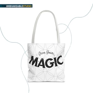 Own Your Magic Tote Bag for Women | Inspirational Quote Gift | Empowerment Reusable Eco Friendly Bag | Motivational Spiritual Tote