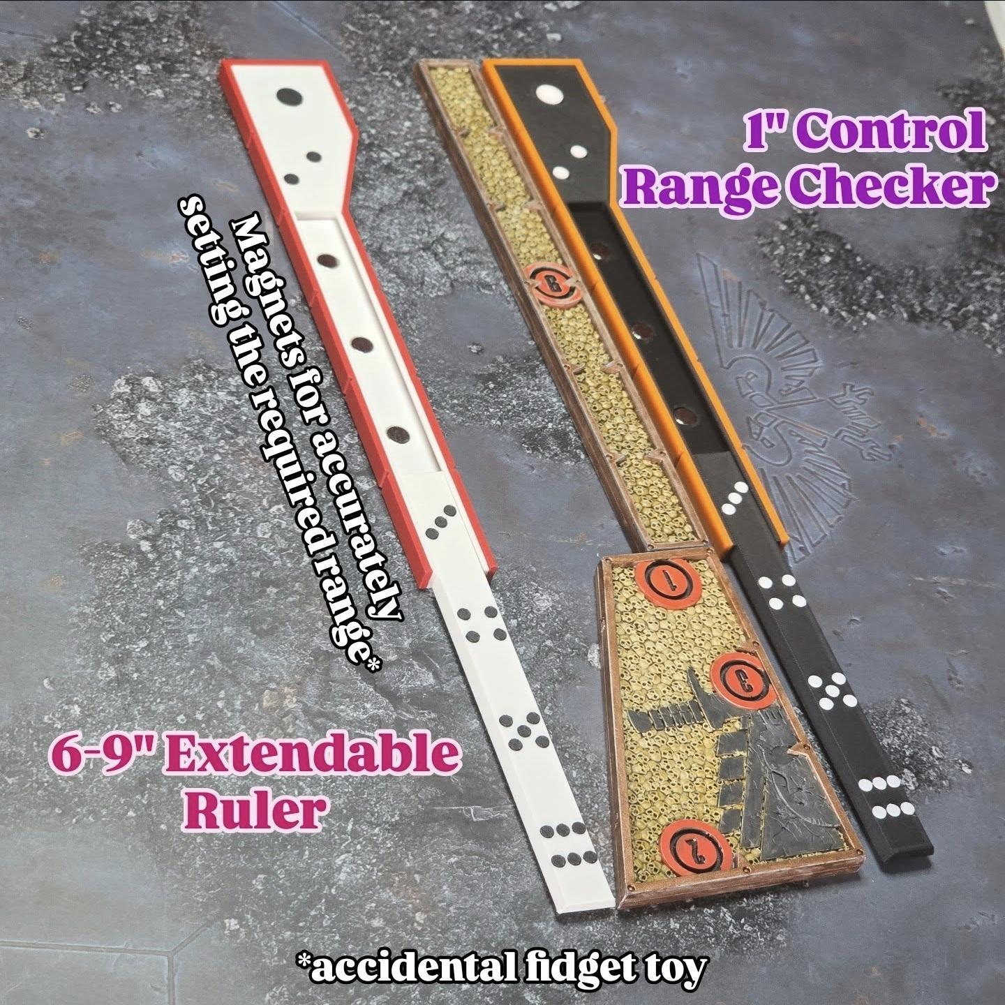 Extendable 6" to 9" ruler for Warhammer Kill Team