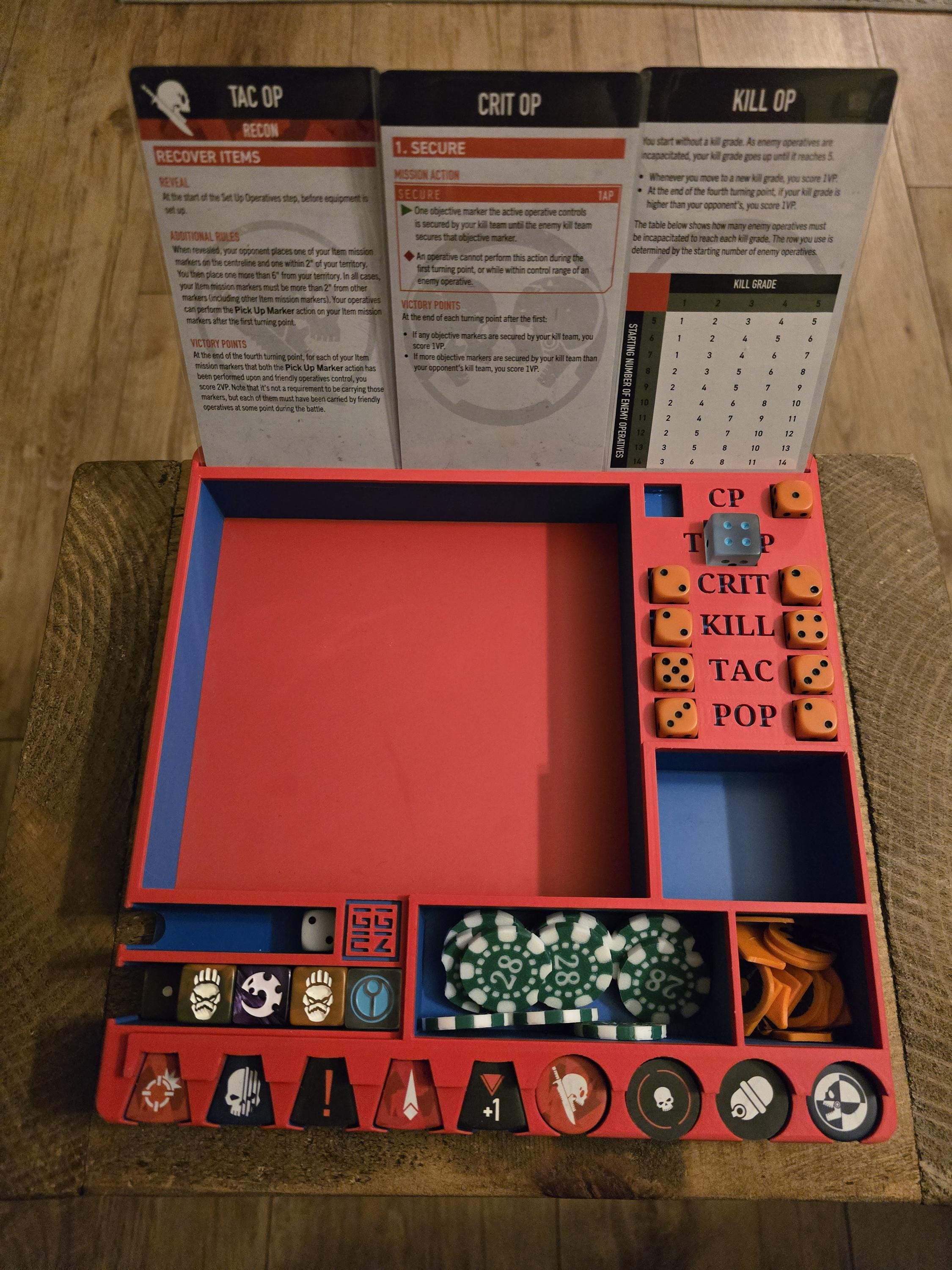 GGEZ Kill Team Equipment, Cards, Dice & Token Box Including 4L