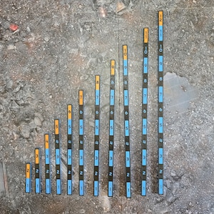 2"-12" meetstokken voor wargames zoals Warhammer