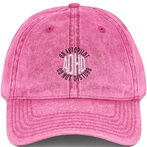 Embroidered Vintage Cap, ADHD Hat, Retro Distressed Neurodiverse Cap