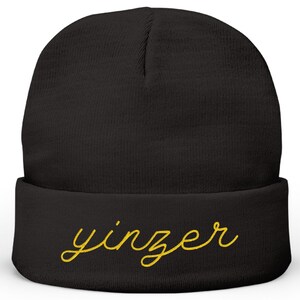 Embroidered Pittsburgh Beanie: Funny Yinzer Winter Hat