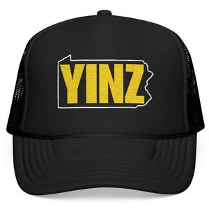 Embroidered Pittsburgh YINZ Trucker Hat: Snapback Cap for Burgh Lovers