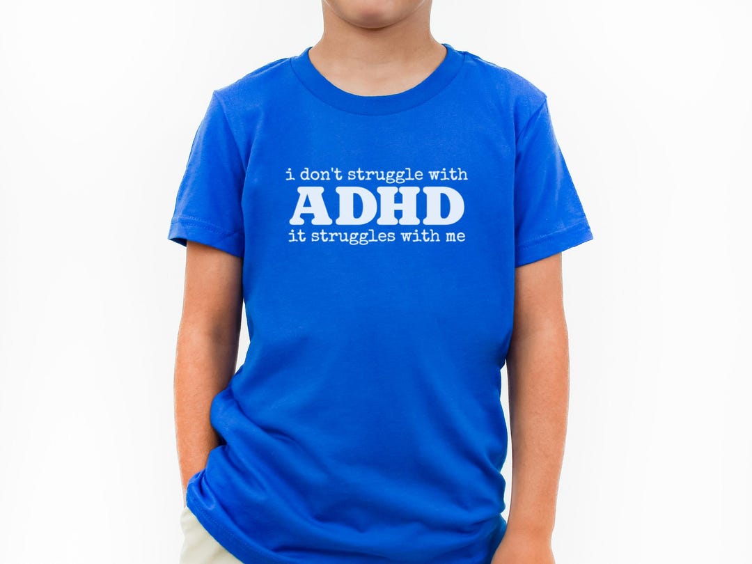 Funny ADHD T-shirt for Kids, Neurodiversity Humor Tee, Gift for ADHD ...