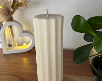 Handmade Organic Rapeseed Wax Advent Candle | Winter Decoration