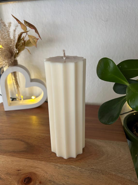 Handmade Organic Rapeseed Wax Advent Candle | Winter Decoration