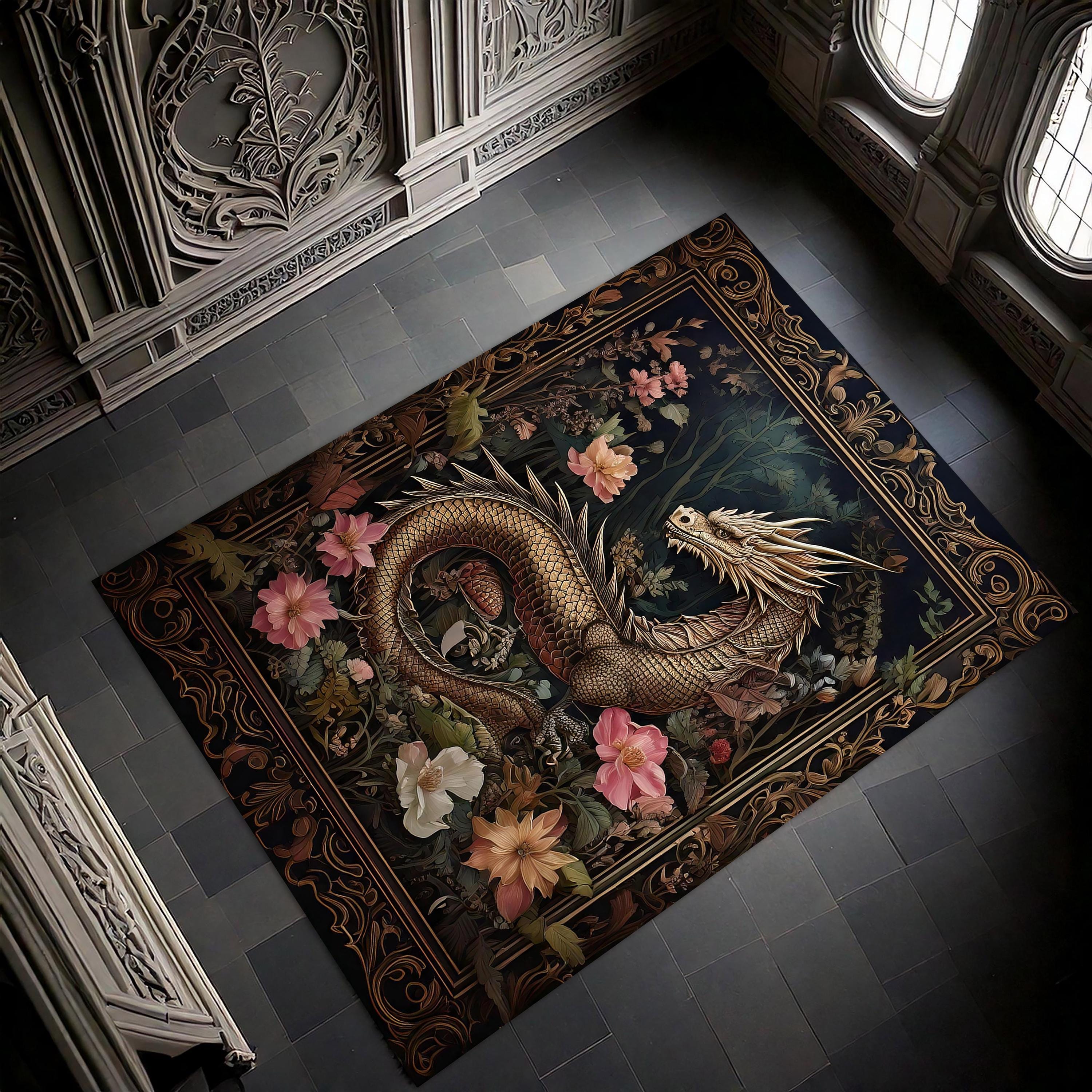 Fantasy Area Rug | Dark Academia & Fairycore Decor | Gothic Book Nook ...