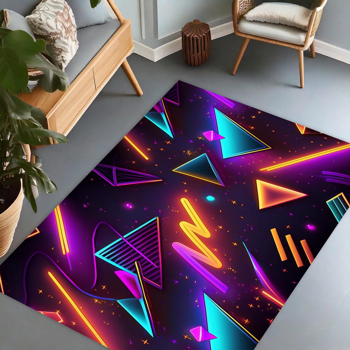 Retro Arcade Rug | Game Room Carpet | Arcade Bar Decor | Custom Area ...