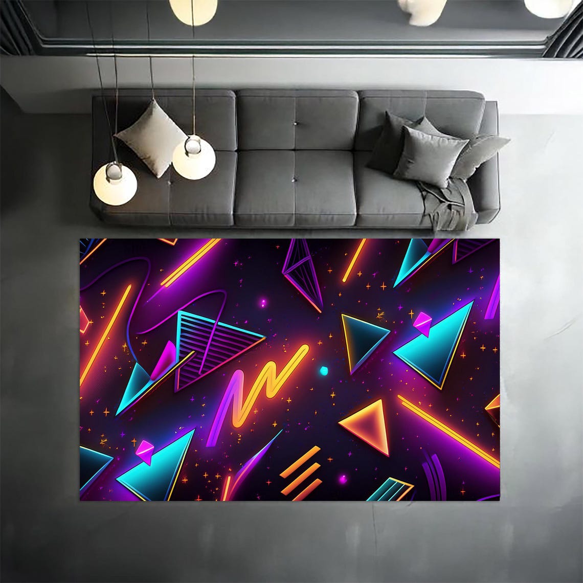 Retro Arcade Rug | Game Room Carpet | Arcade Bar Decor | Custom Area ...