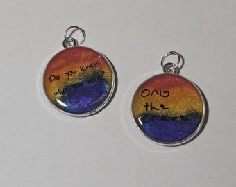 Pride pendant with 1D lettering