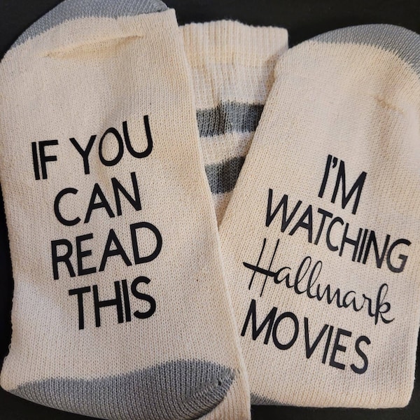 Hallmark Socks/If You Can Read This/Gifts for Her/Funny Socks/Movie Socks